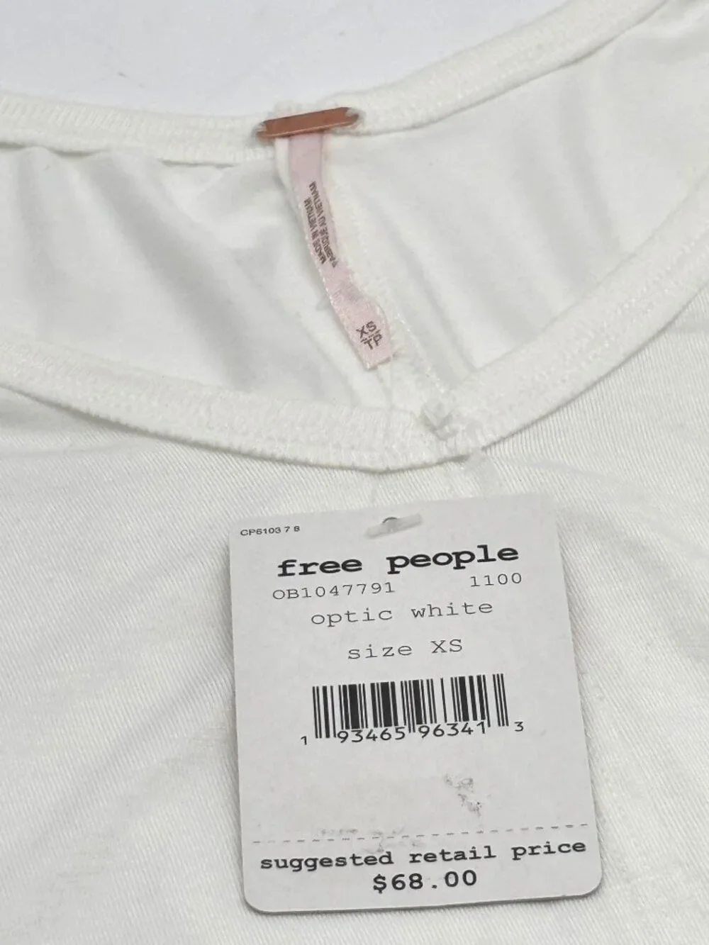 Free People Moonshine Tunic Top, Optic White, XS